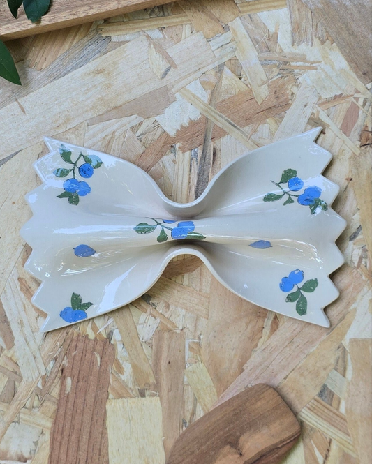 Farfalle céramique imprimé myrtille