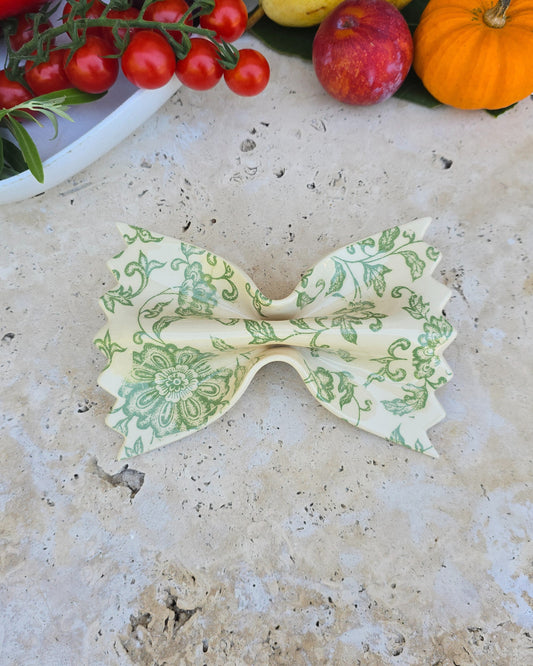 Farfalle imprimée fleurs vertes