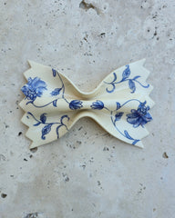 farfalle imprimée fleurs bleues